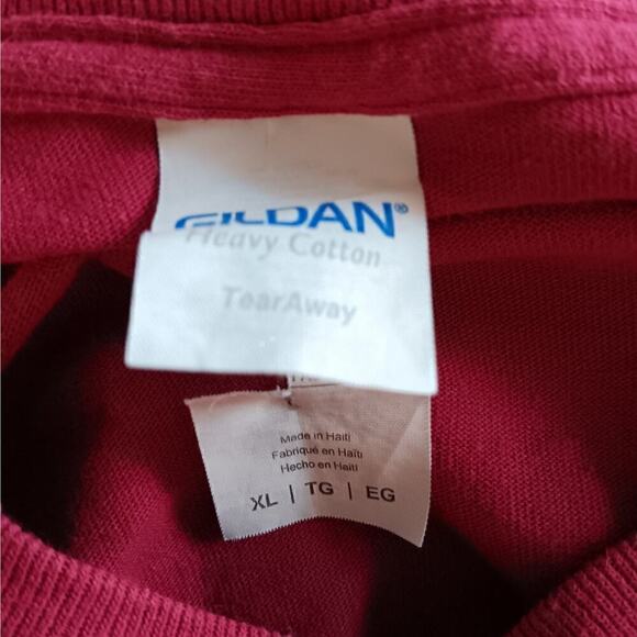 Gently Used Alabama Roll Tide Gildan Crimson Cotton T-Shirt XL - Picture 4 of 4